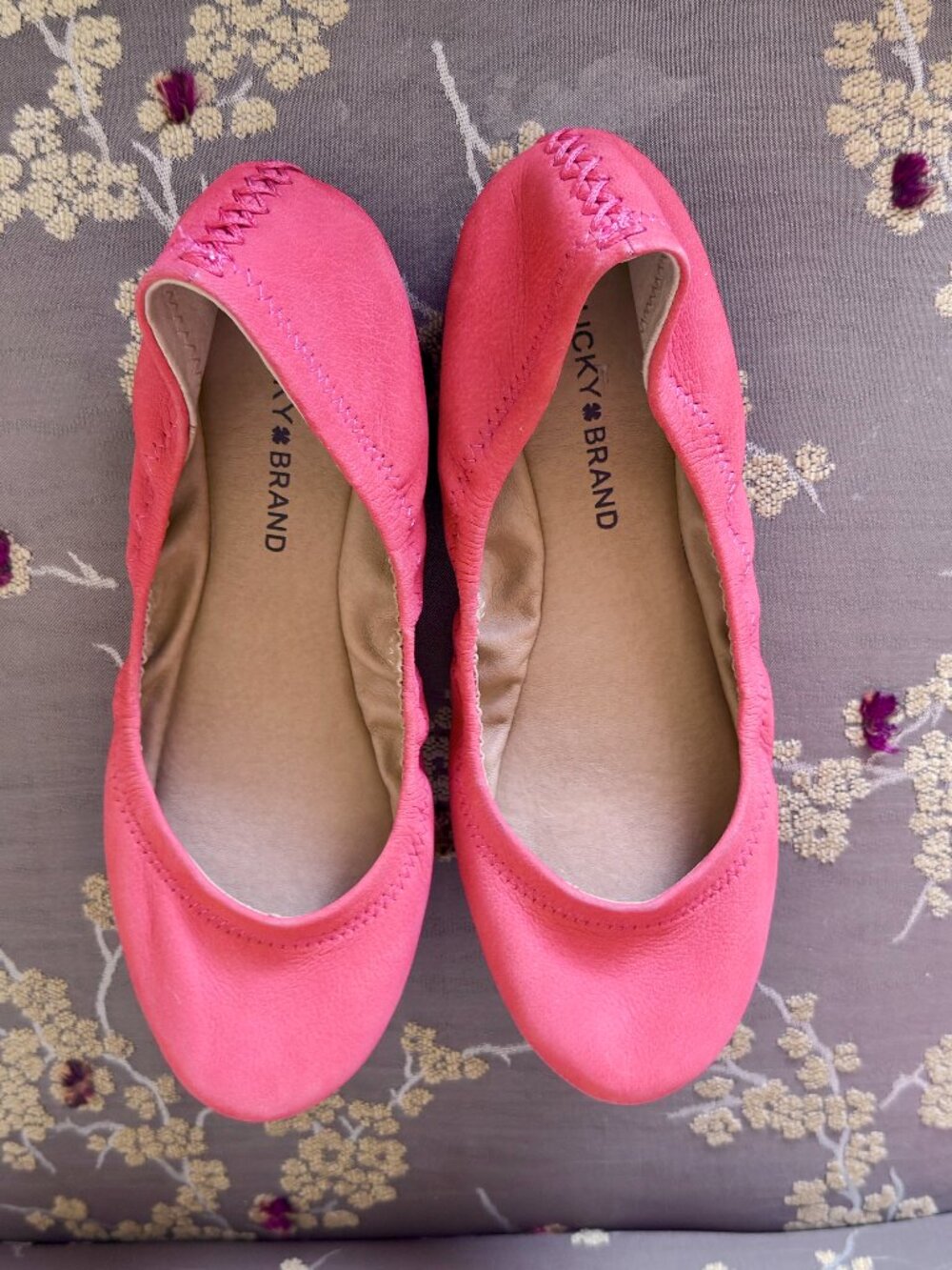 Lucky Brand orange Ballet Flats